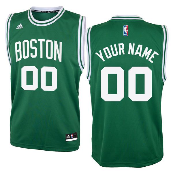 Adidas Boston Celtics Youth Custom Replica Road Green NBA Jersey